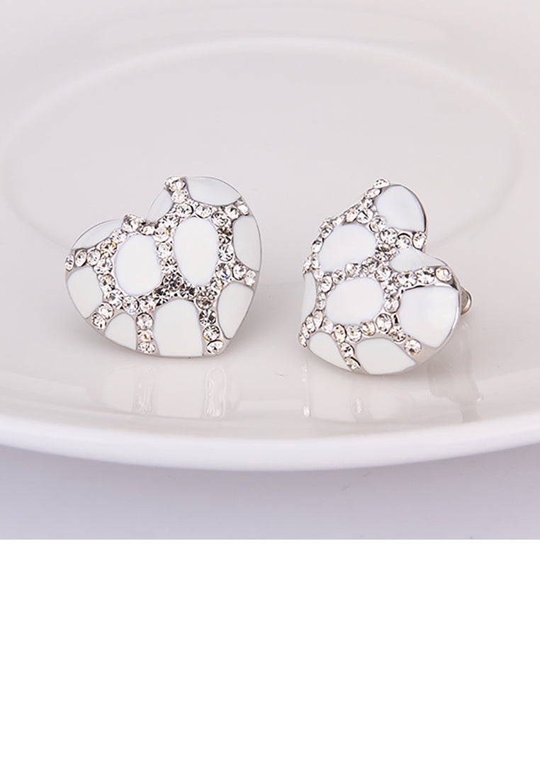 Elegant Fashion Heart Shape Austrian element Crystal Earrings