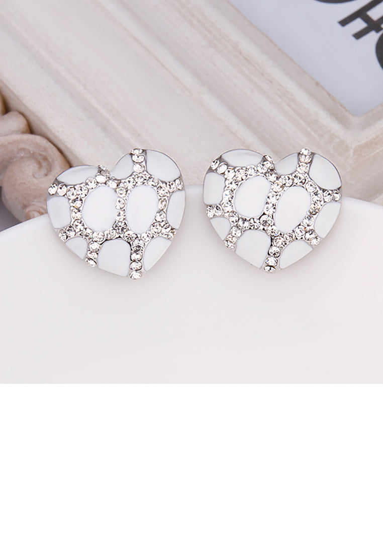 Elegant Fashion Heart Shape Austrian element Crystal Earrings