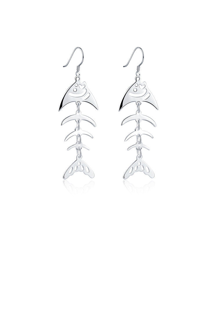 Simple Elegant Fashion Fish Bone Earrings