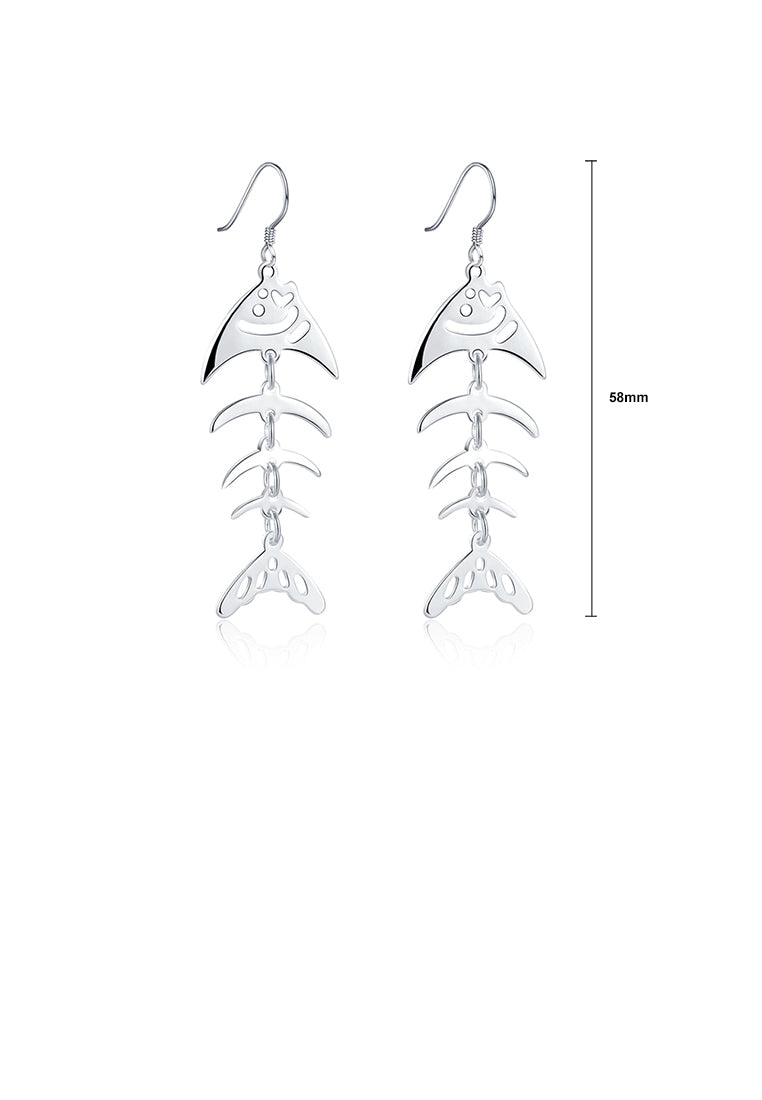 Simple Elegant Fashion Fish Bone Earrings