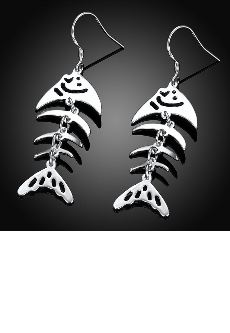 Simple Elegant Fashion Fish Bone Earrings