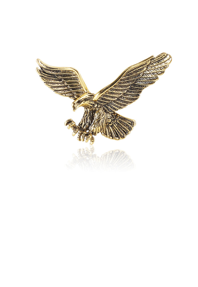 Fashion Domineering Plated Gold Eagle Brooch