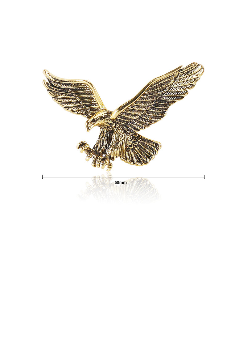 Fashion Domineering Plated Gold Eagle Brooch
