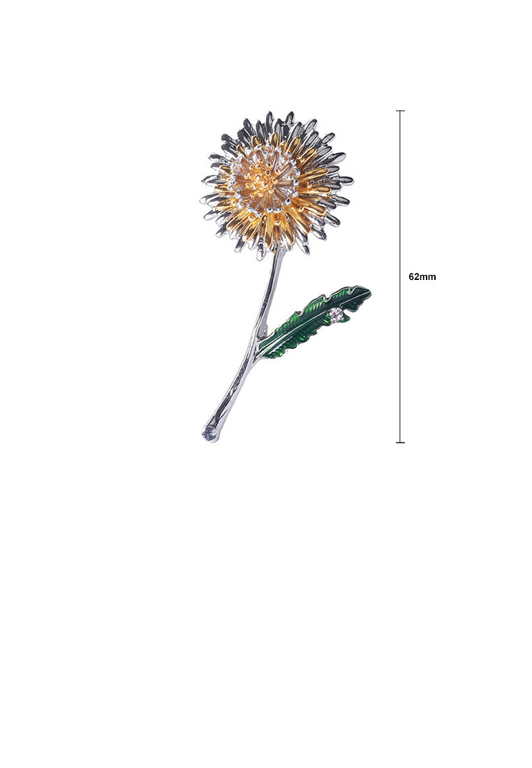 Fashion Temperament Enamel Dandelion Brooch