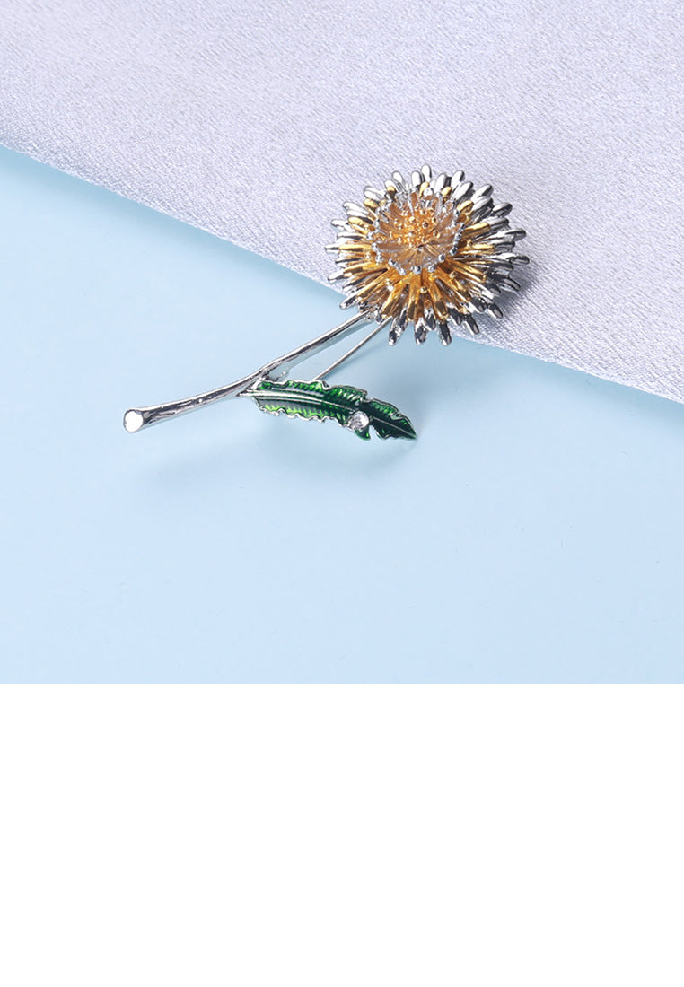 Fashion Temperament Enamel Dandelion Brooch