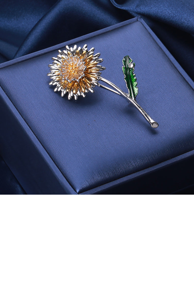 Fashion Temperament Enamel Dandelion Brooch