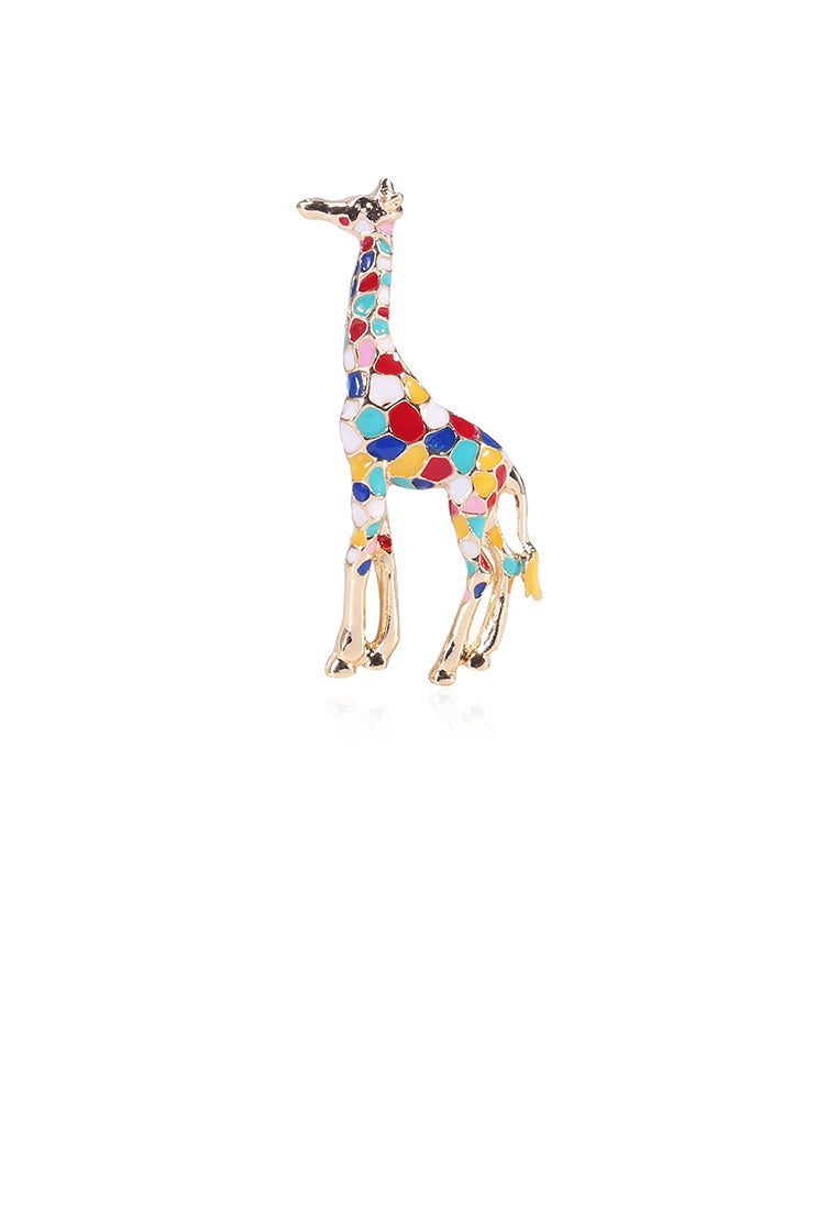 Fashion Simple Plated Gold Color Giraffe Brooch