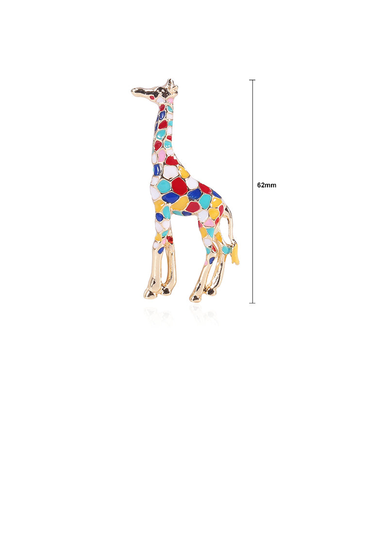 Fashion Simple Plated Gold Color Giraffe Brooch