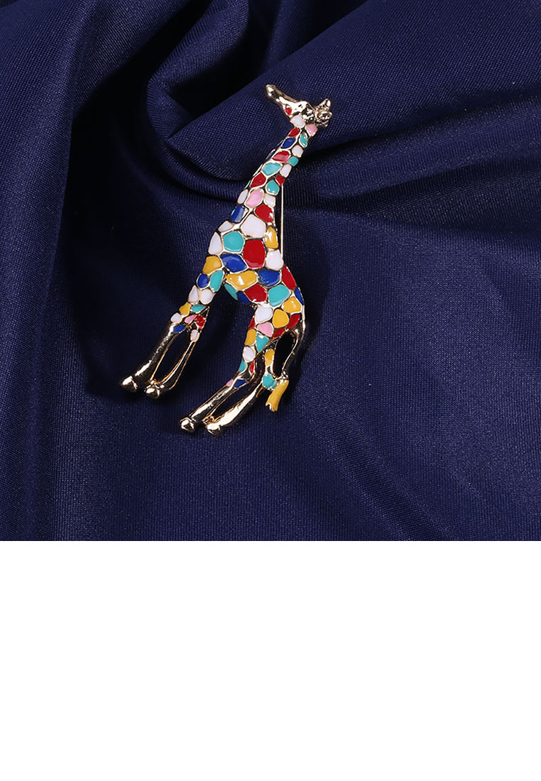 Fashion Simple Plated Gold Color Giraffe Brooch