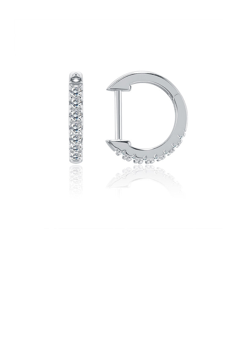 Fashion Simple Geometric Circle Cubic Zircon Stud Earrings