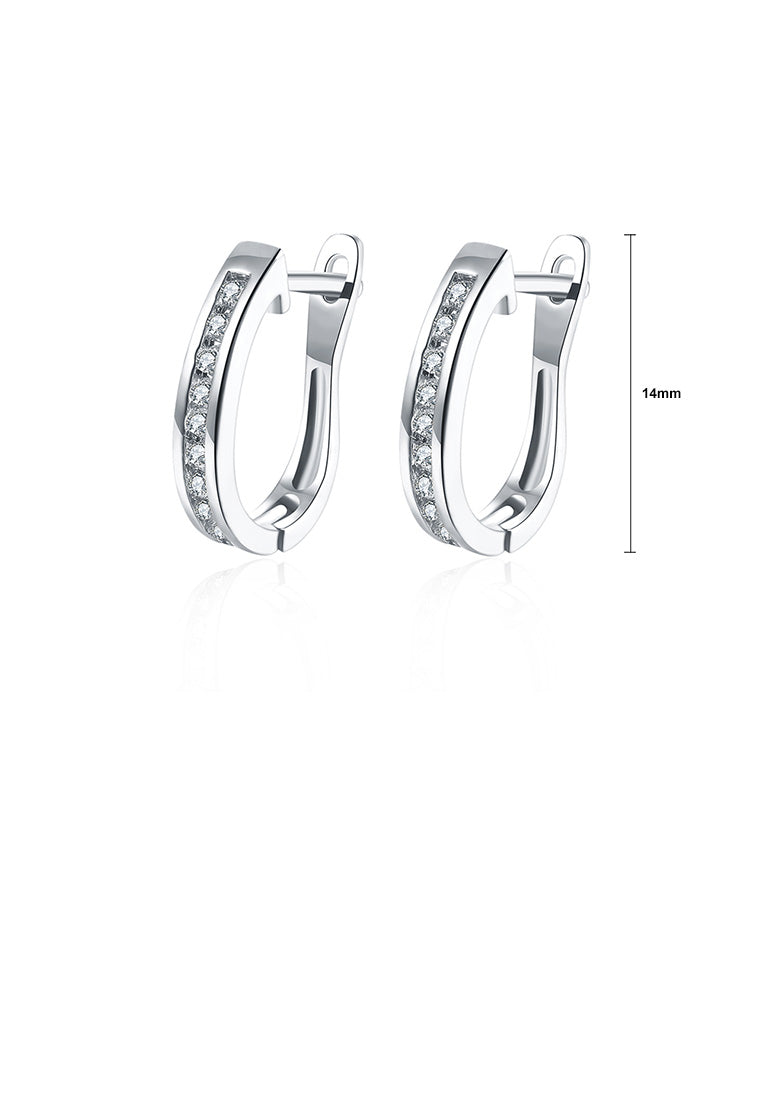 Fashion Simple Geometric Cubic Zircon Stud Earrings