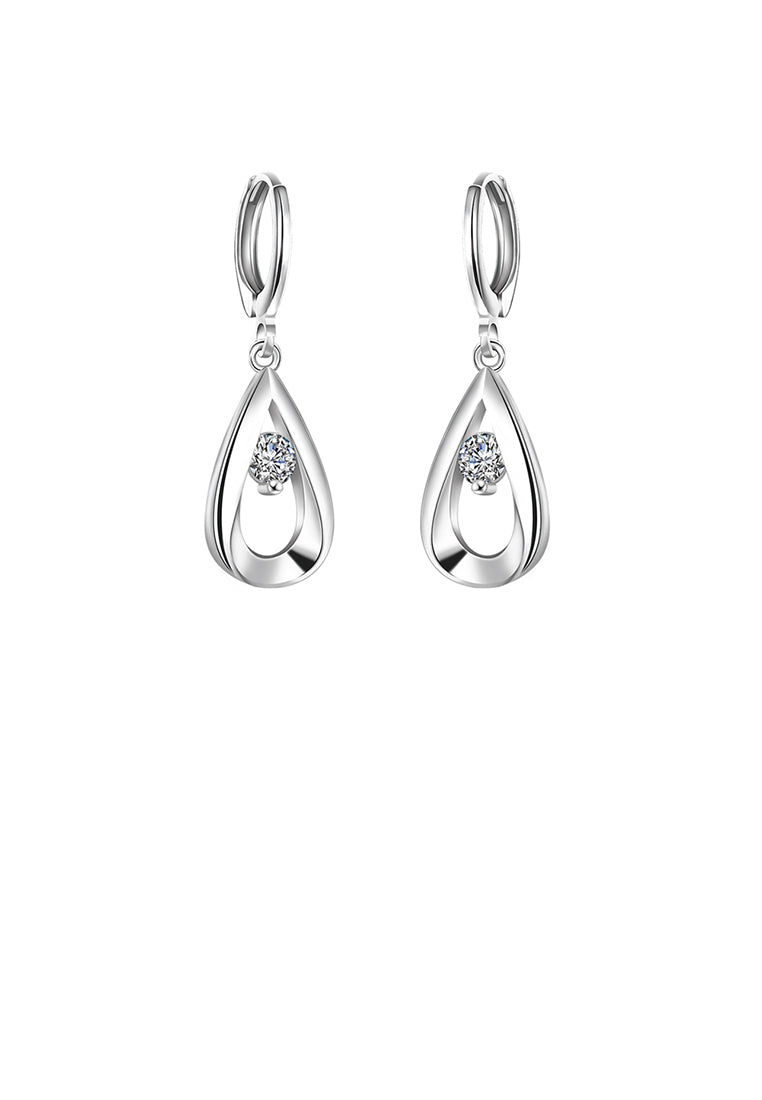 Fashion and Simple Water Drop Earrings with Cubic Zircon
