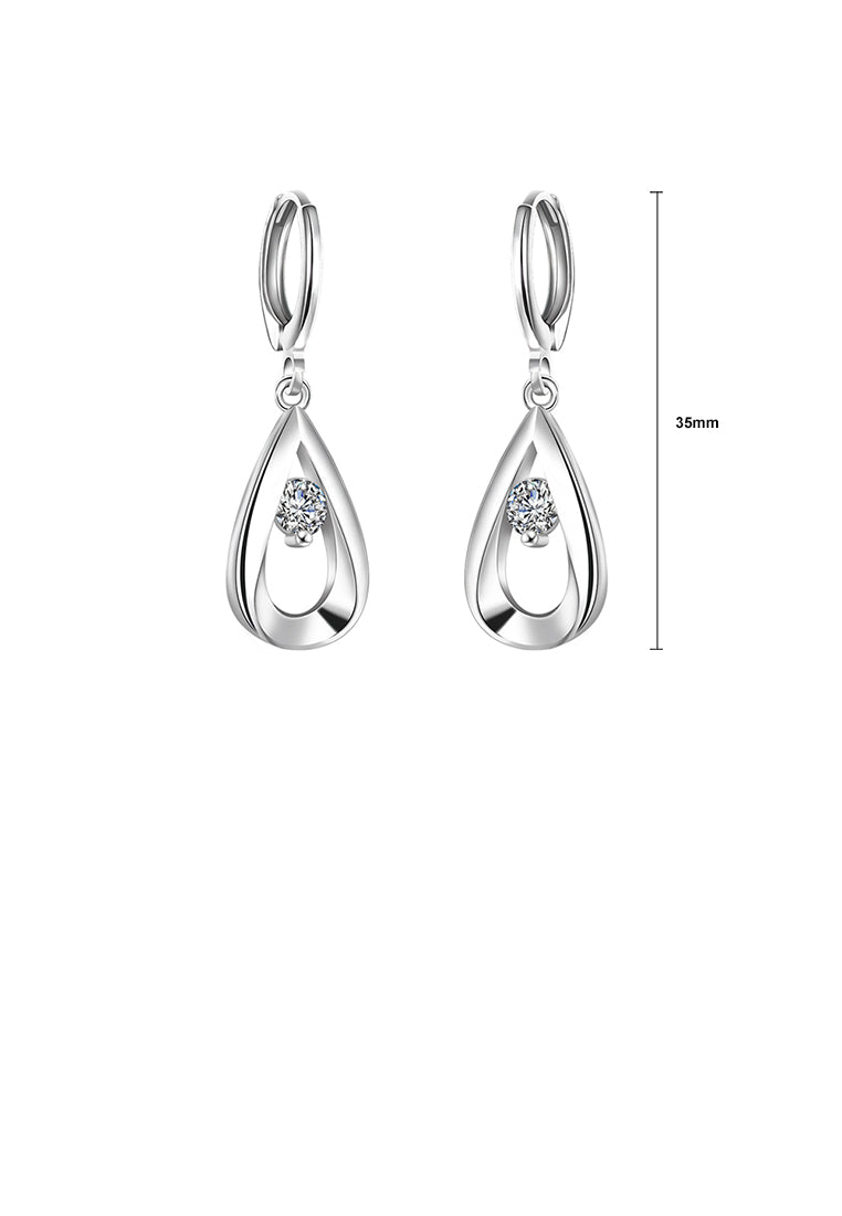 Fashion and Simple Water Drop Earrings with Cubic Zircon