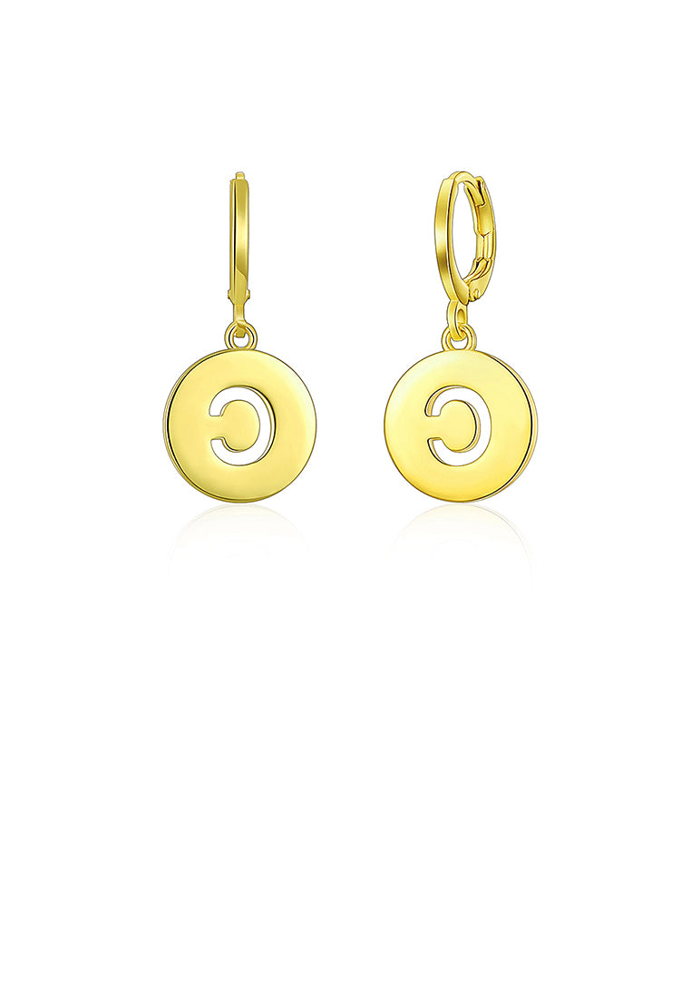 Simple Golden Letter C Earrings