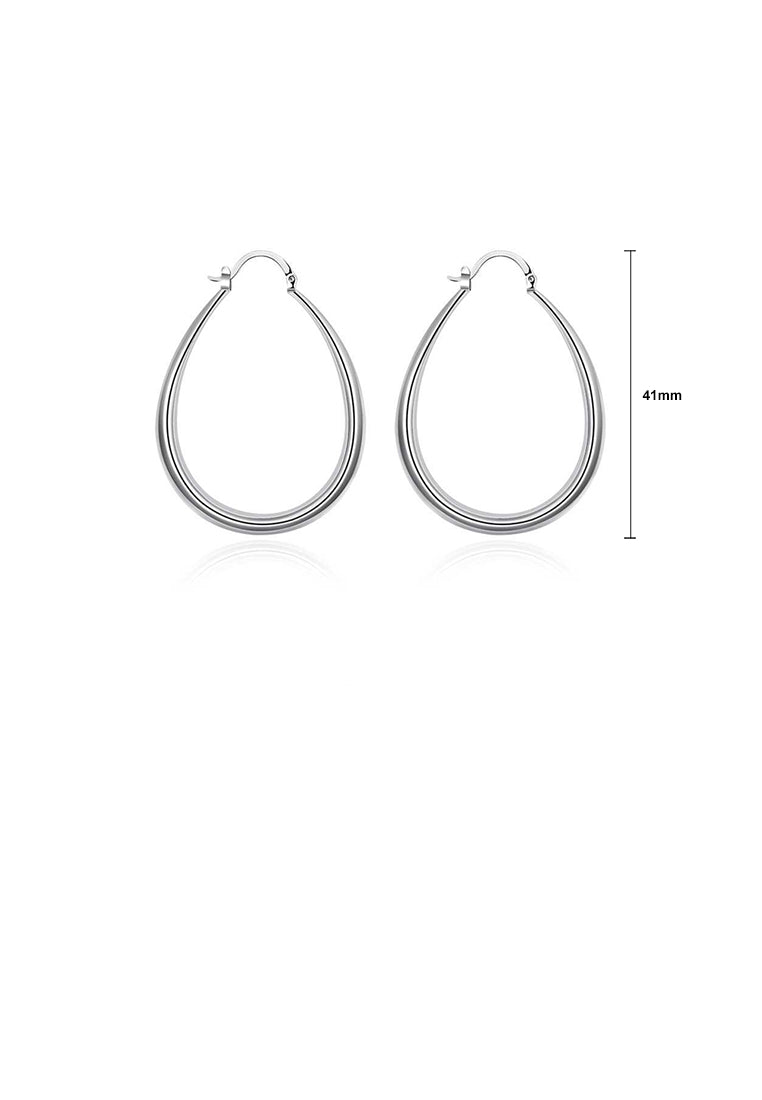 Simple U-shaped Water Drop Earrings