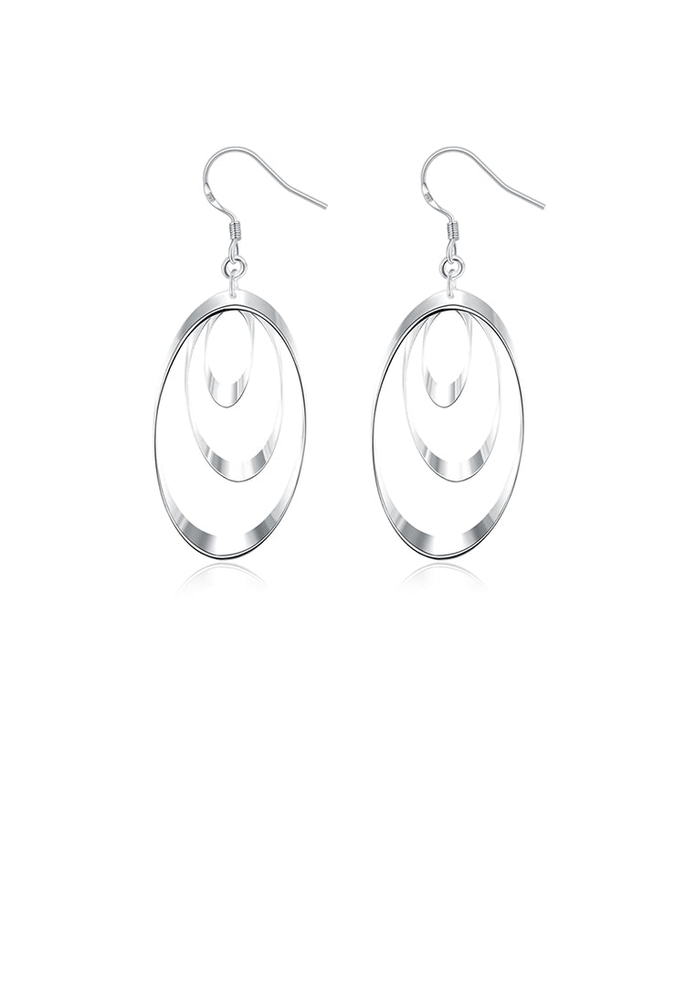 Fashion Multilayer Oval Earrings