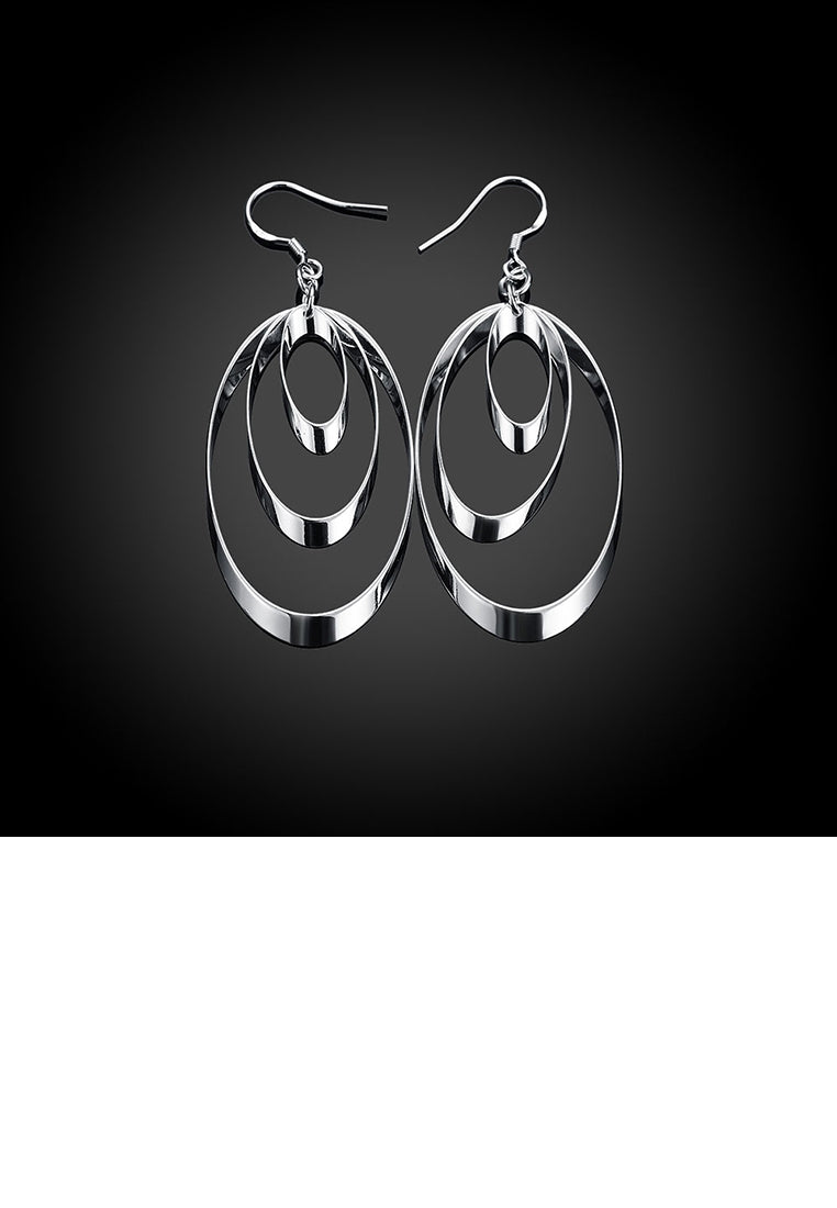 Fashion Multilayer Oval Earrings