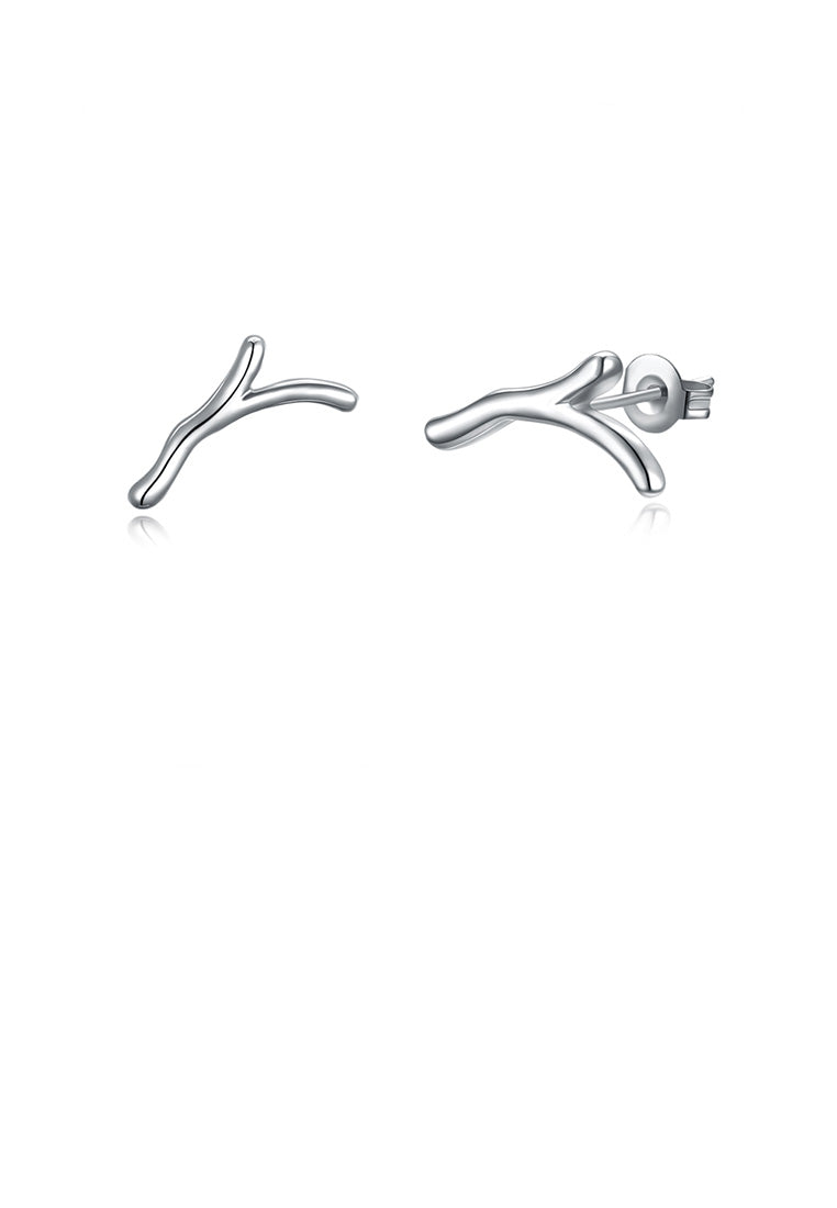 Simple Romantic Christmas Antler Stud Earrings