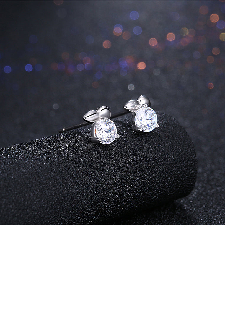 925 Sterling Silver Mini Simple Elegant Exquisite Earrings and Ear Studs with Cubic Zircon