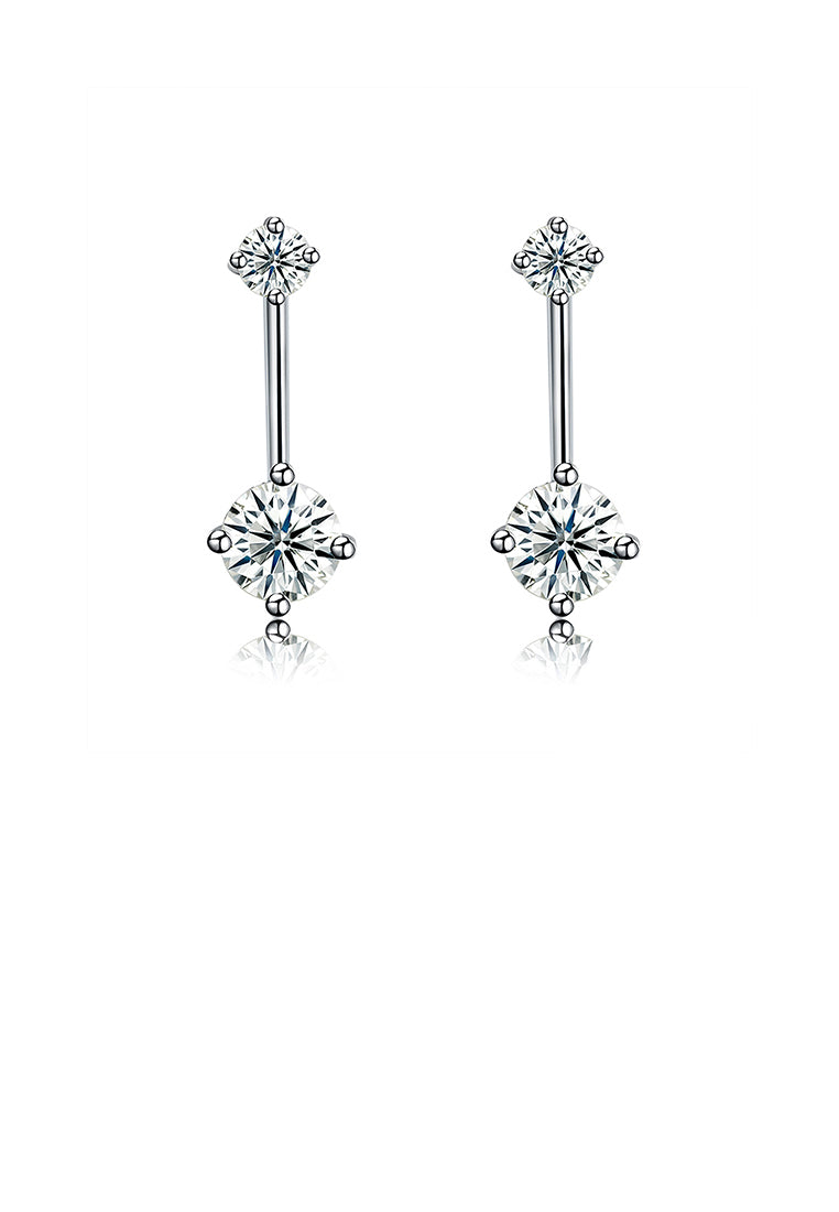 925 Sterling Silver Fashion Stud Earrings with Cubic Zircon