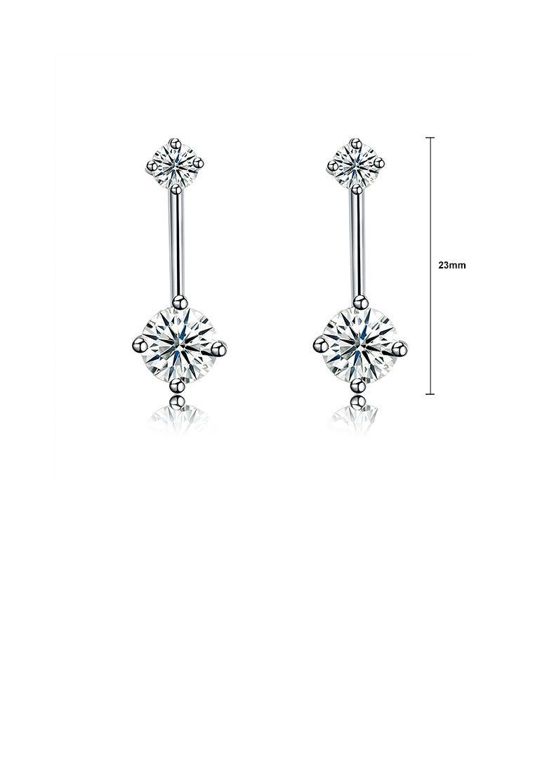 925 Sterling Silver Fashion Stud Earrings with Cubic Zircon