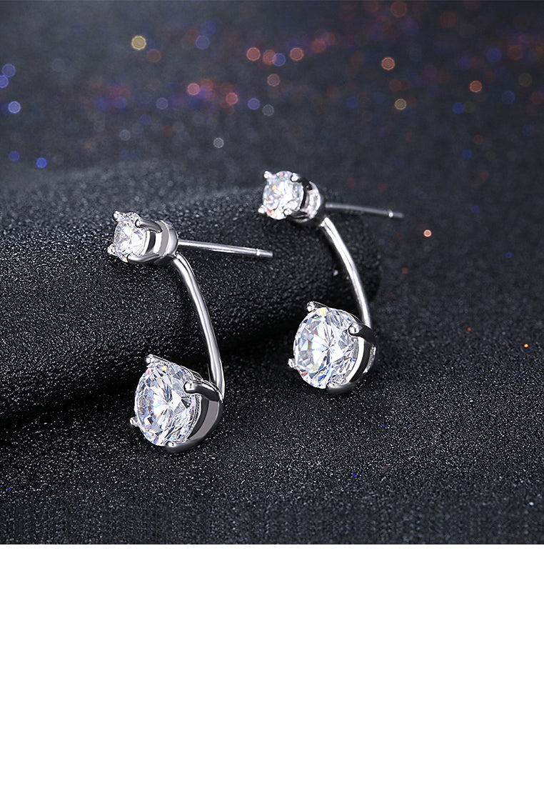 925 Sterling Silver Fashion Stud Earrings with Cubic Zircon