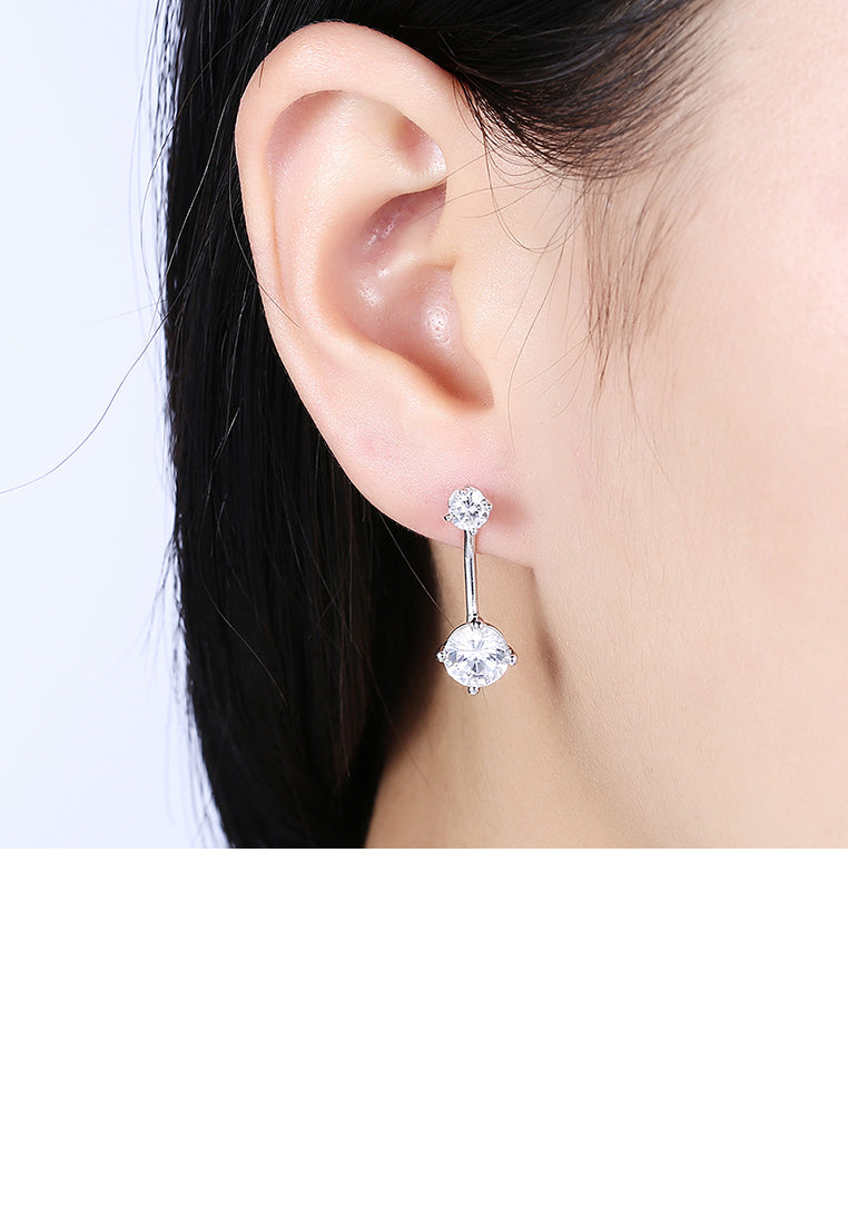 925 Sterling Silver Fashion Stud Earrings with Cubic Zircon