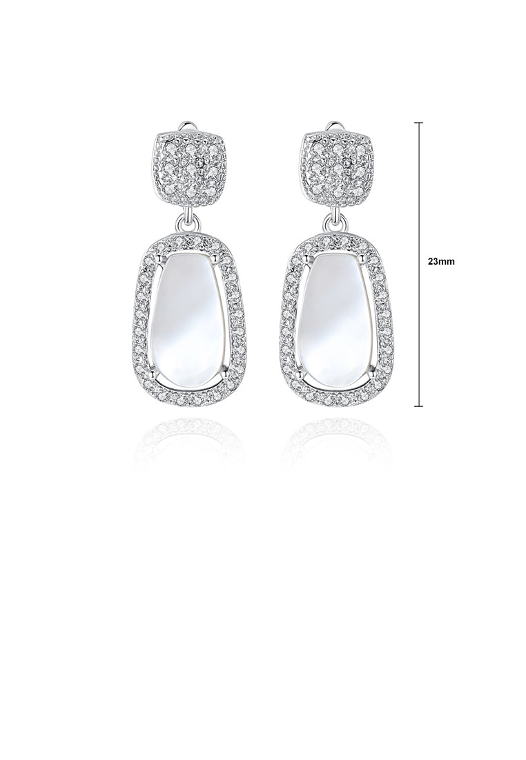 Fashion and Elegant Geometric Earrings with Cubic Zirconia - Luxurious Look
