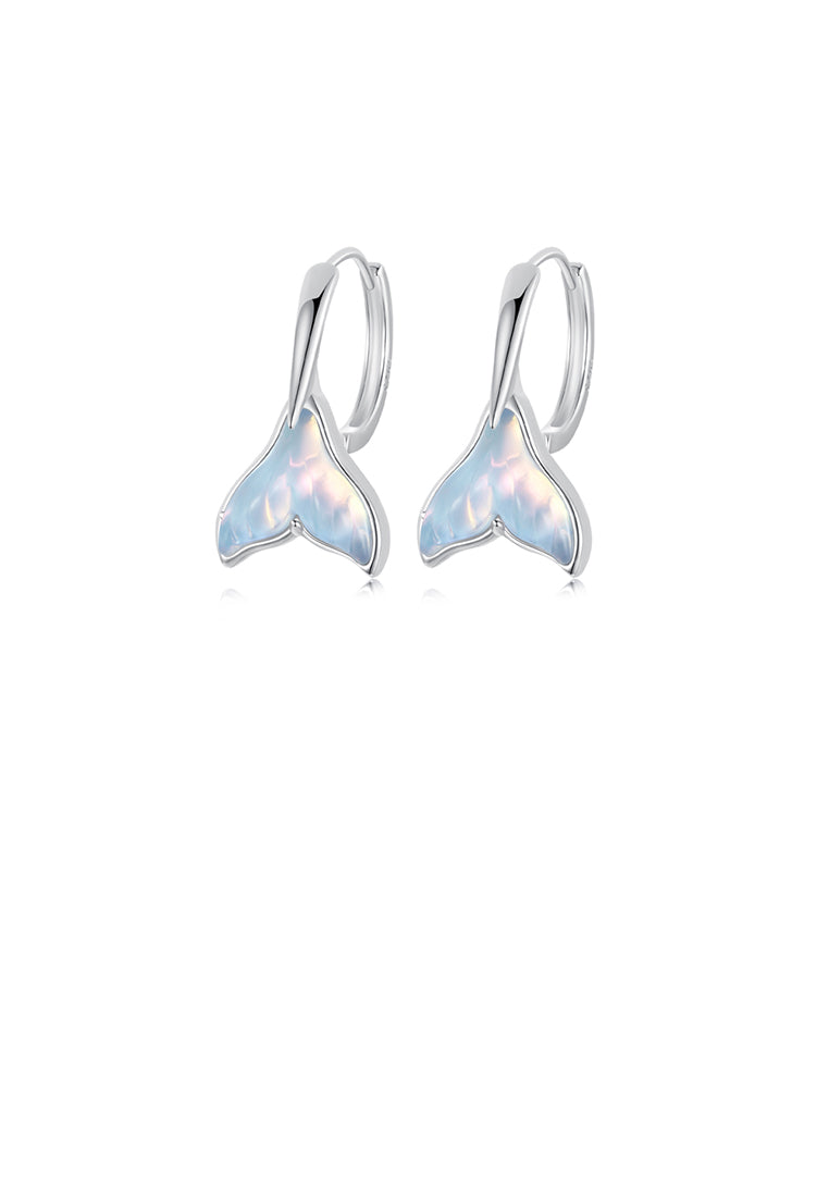 925 Sterling Silver Fashion and Creative Mermaid Tail Earrings