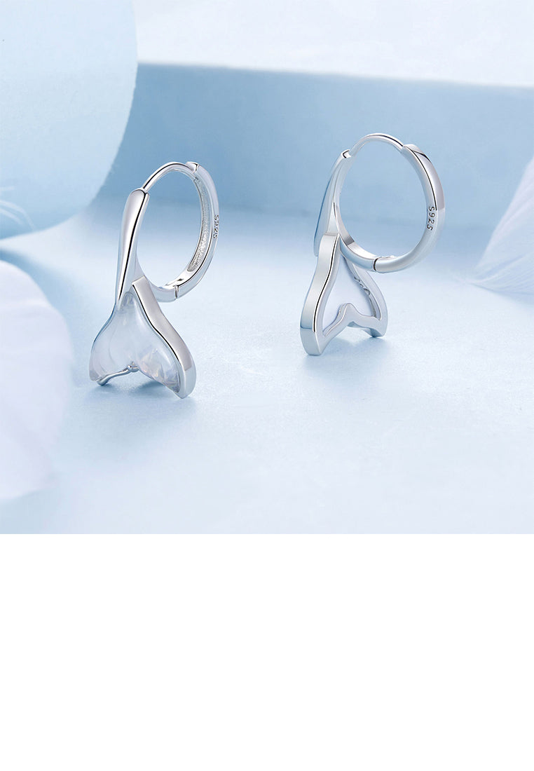 925 Sterling Silver Fashion and Creative Mermaid Tail Earrings