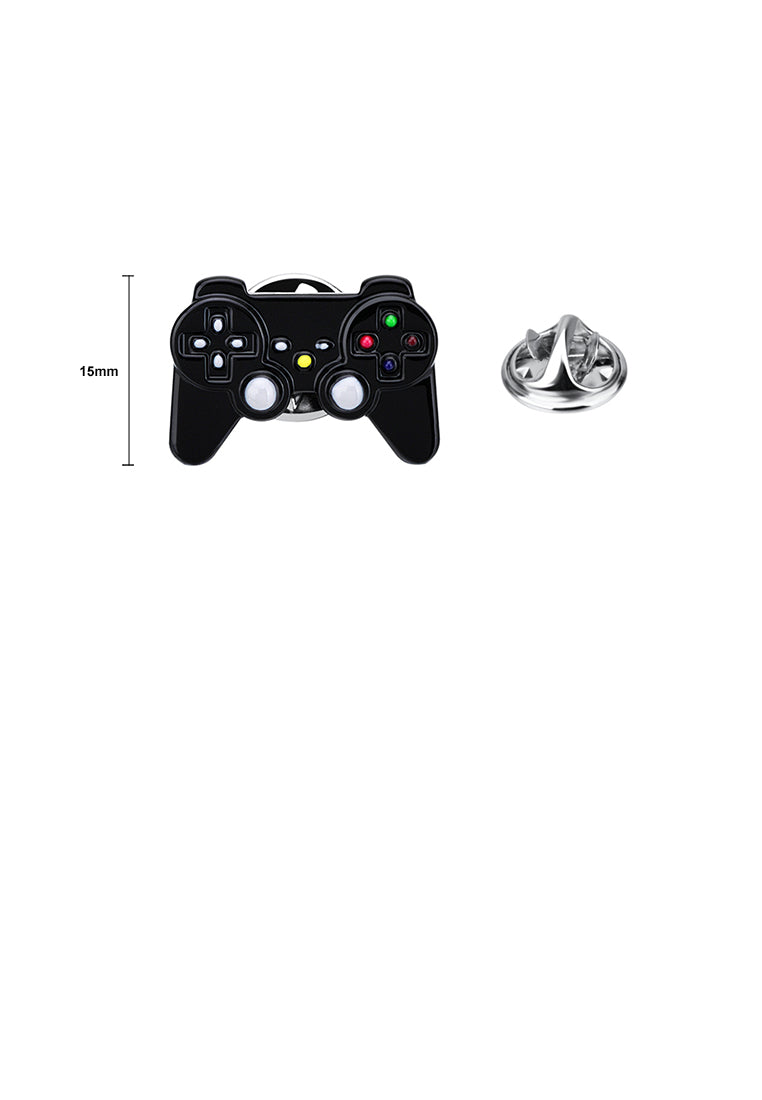 Fashion Fun Black Gamepad Brooch