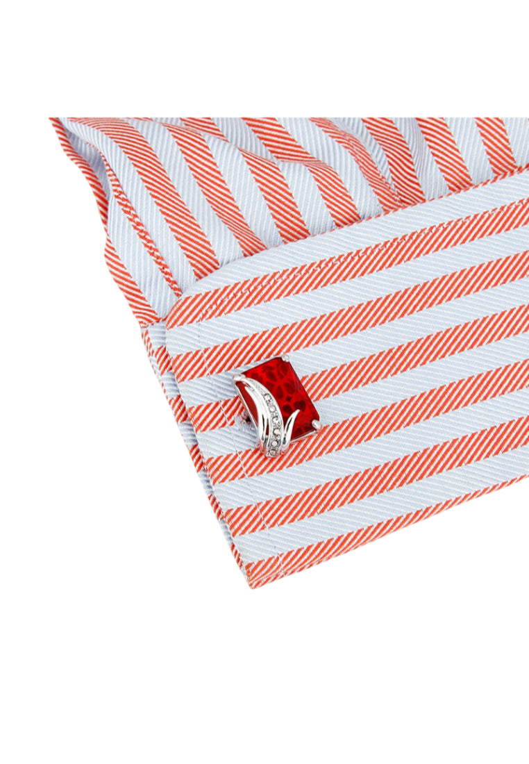 Men's Cufflinks High Quality Light Luxury Red Black Crystal Square Shirt Sleeve Nail