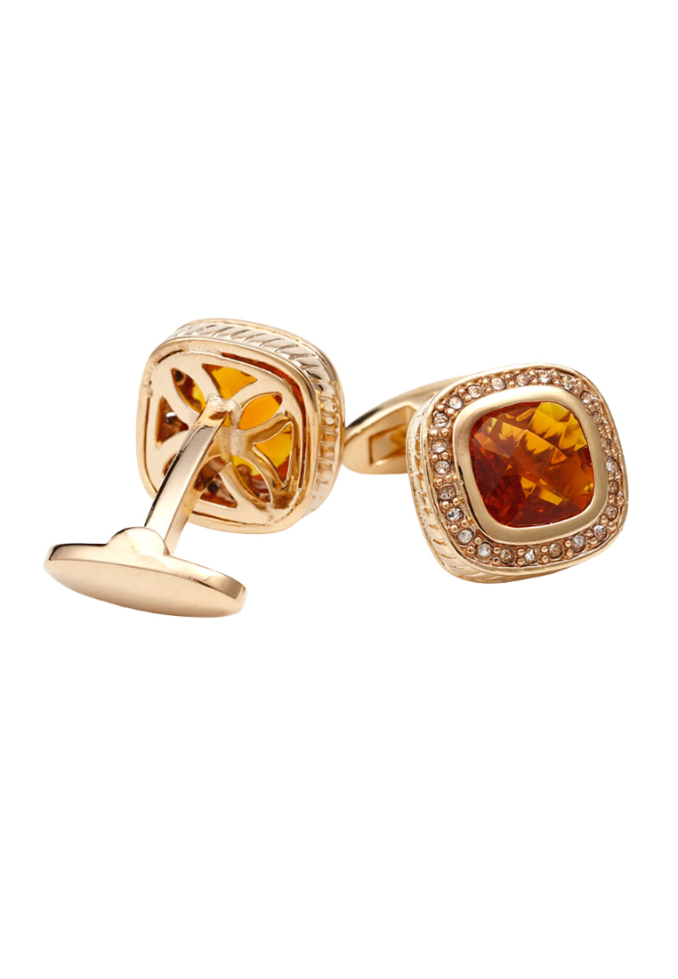 Men's Cufflinks, Light Luxury, Zircon Rhinestone Square Gold Shirt Cuff Nail Accessories