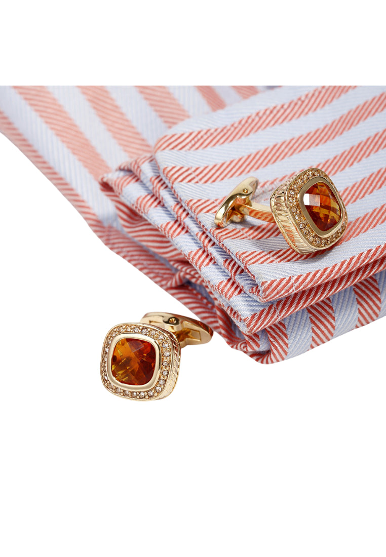 Men's Cufflinks, Light Luxury, Zircon Rhinestone Square Gold Shirt Cuff Nail Accessories