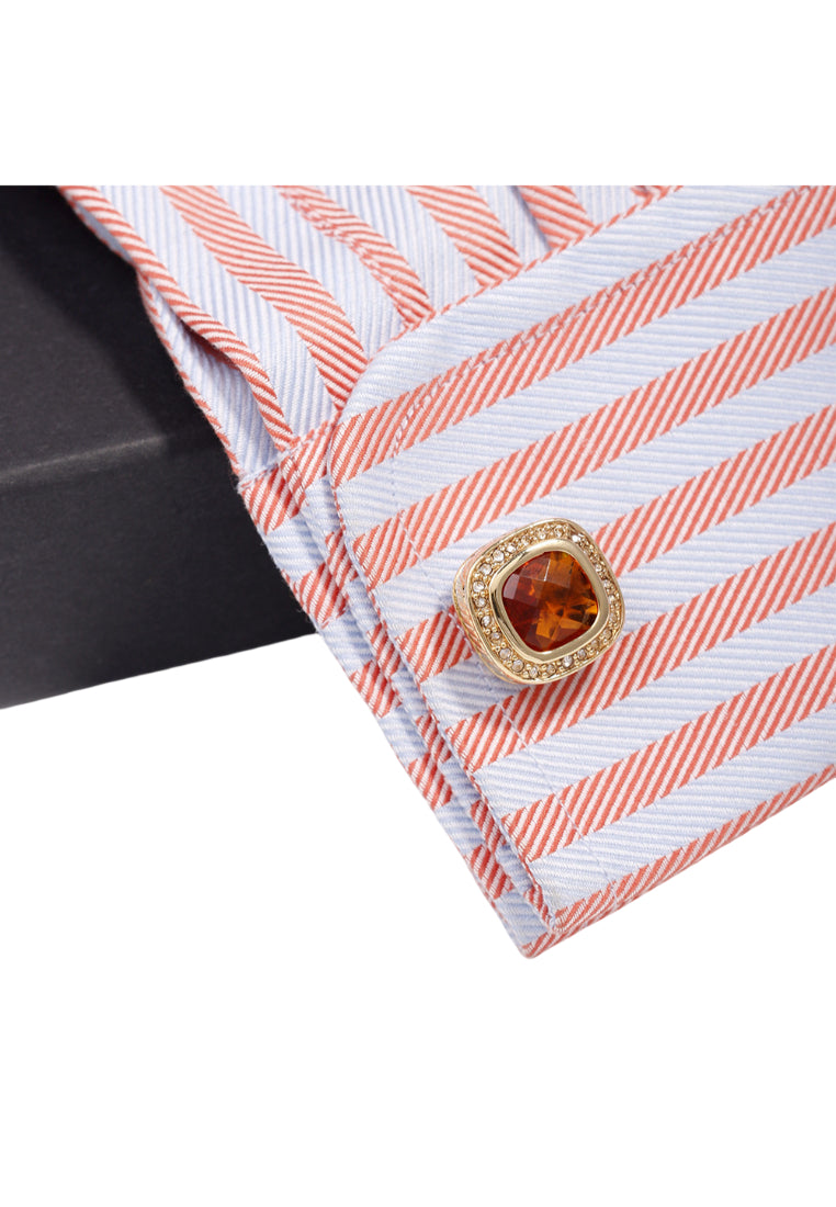 Men's Cufflinks, Light Luxury, Zircon Rhinestone Square Gold Shirt Cuff Nail Accessories