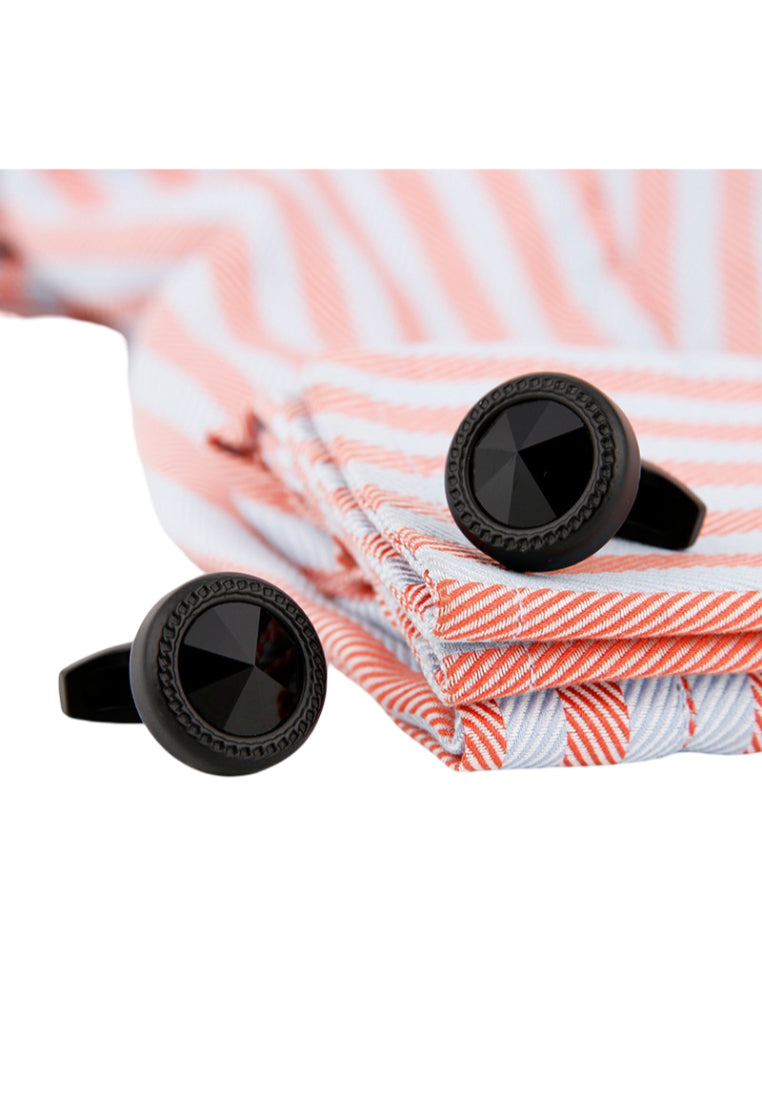 Men's Cufflinks High Quality Creative Simple Cool Sand Black Round Shirt Accessories