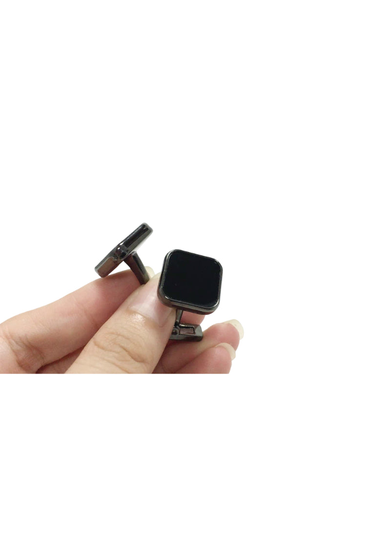 Men's Cufflinks High Quality Cool Black Square Oil Drop Shirt Sleeve Nails