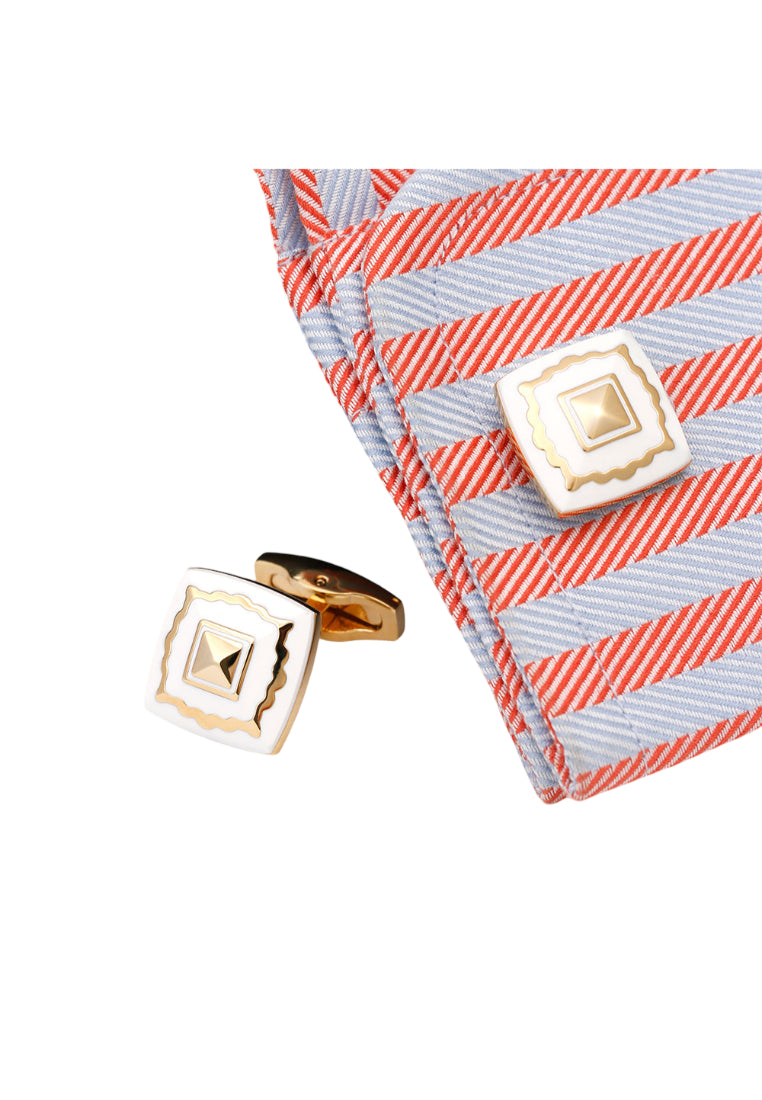 Pair Of Mixed Batch Of Men's Cufflinks Luxury French Gold Square Shirt Cuff Nails