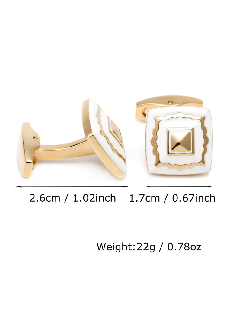 Pair Of Mixed Batch Of Men's Cufflinks Luxury French Gold Square Shirt Cuff Nails