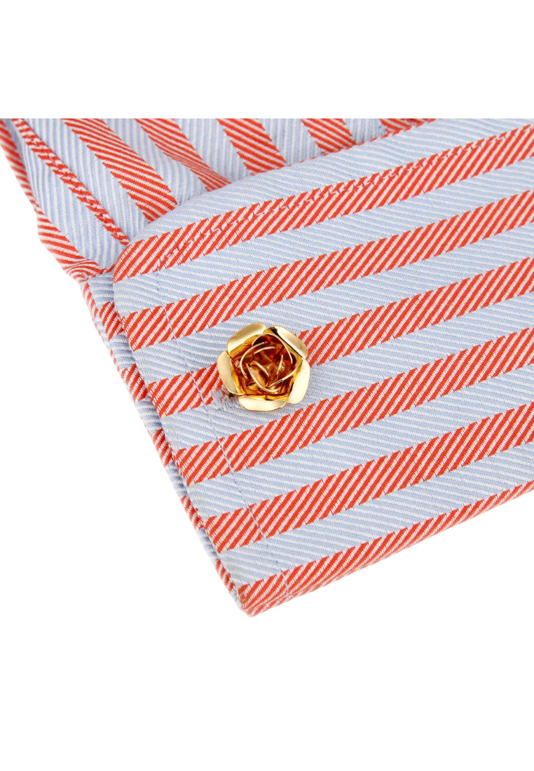 Rose Cufflinks Men And Women French Simple Gold Flower Jewelry Pair