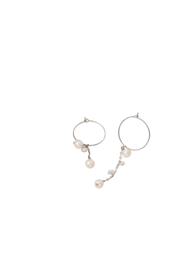 S925 Silver Earrings with Fresh Irregular Tassel Baroque Pearls for TikTok Jewelry