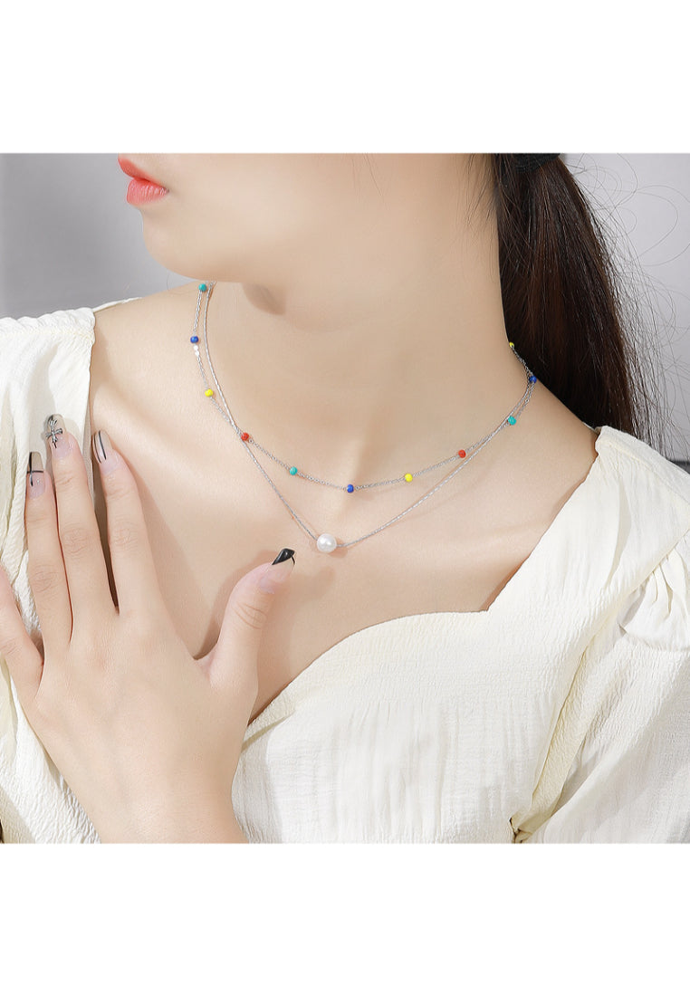 Luxury Baroque Pearl Lockbone Chain