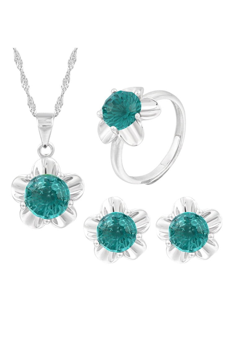 Purple Crystal Pendant Necklace