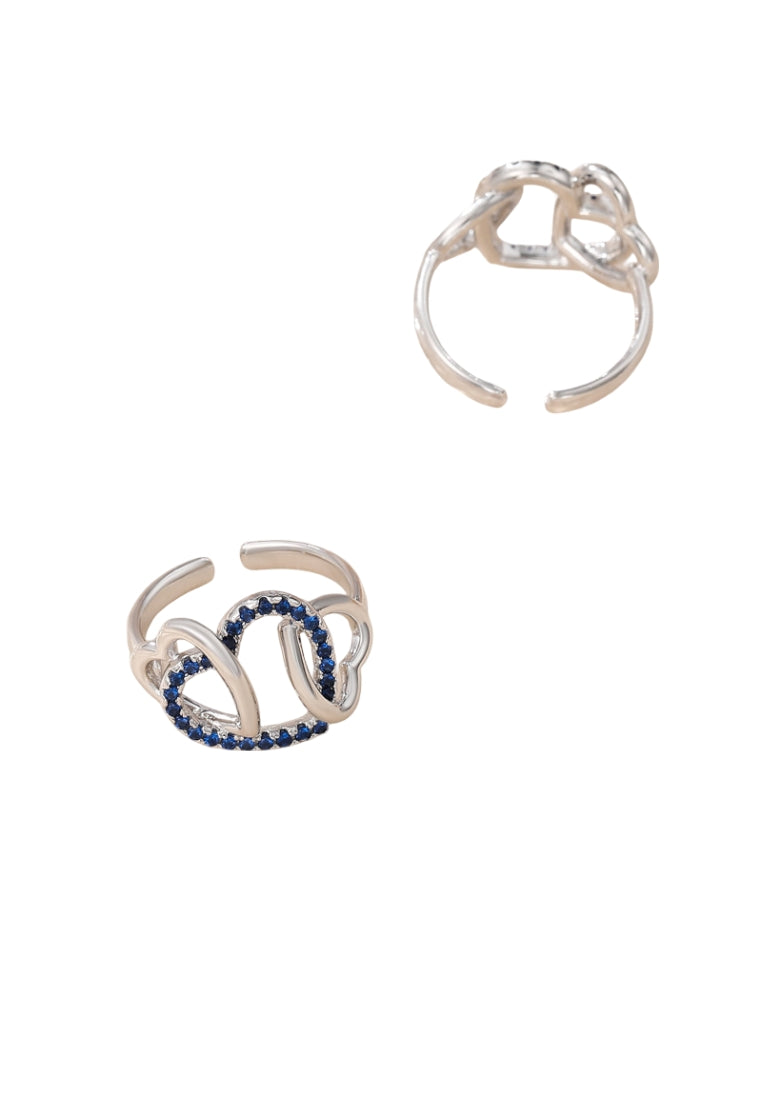 Hollow Design Trendy Silver Ring