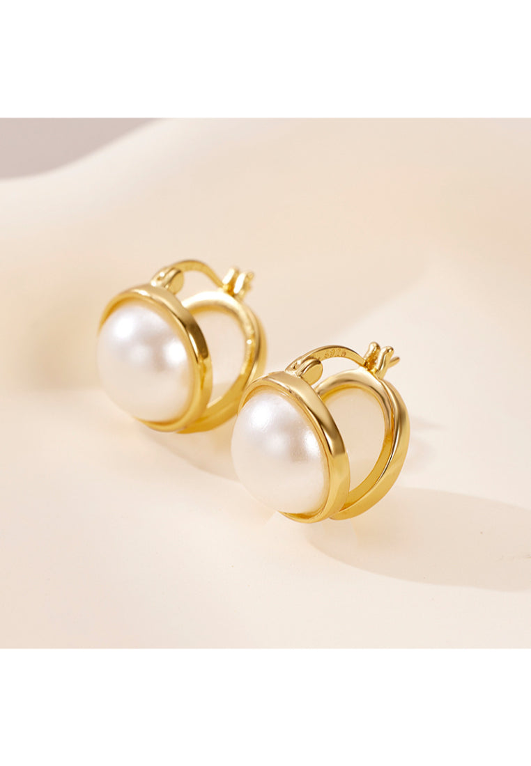 Niche Luxury S925 Silver Shell Pearl Ear Clips with French Styled Simplicity