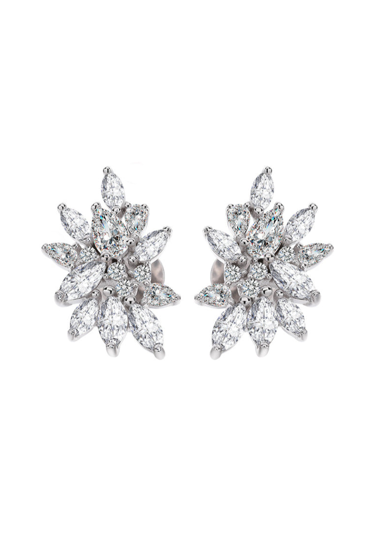Flower Crystal Stud Earrings