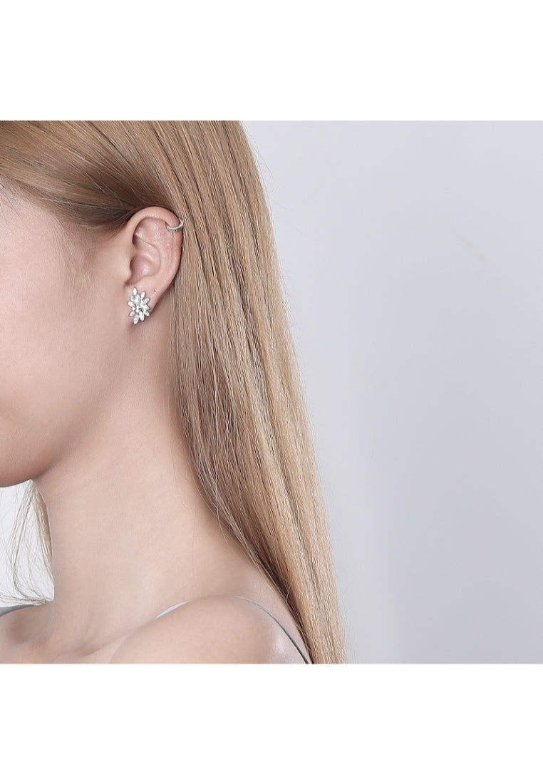 Flower Crystal Stud Earrings