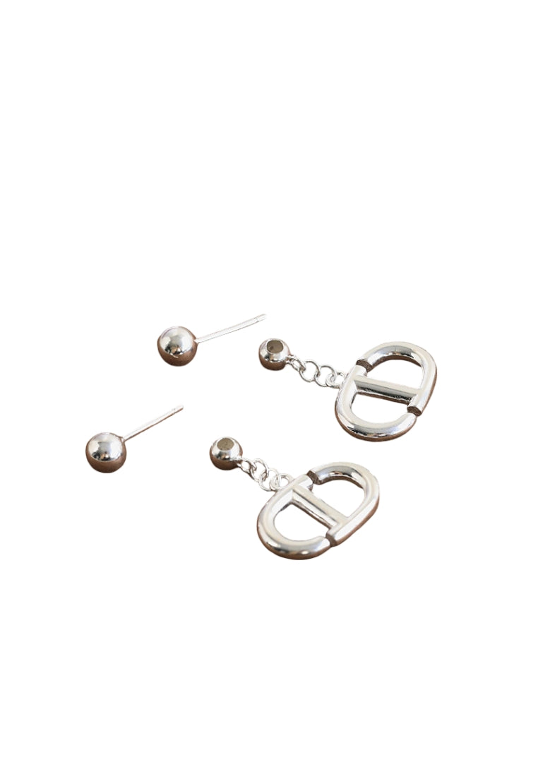 S925 silver Cshaped pig nose earrings
