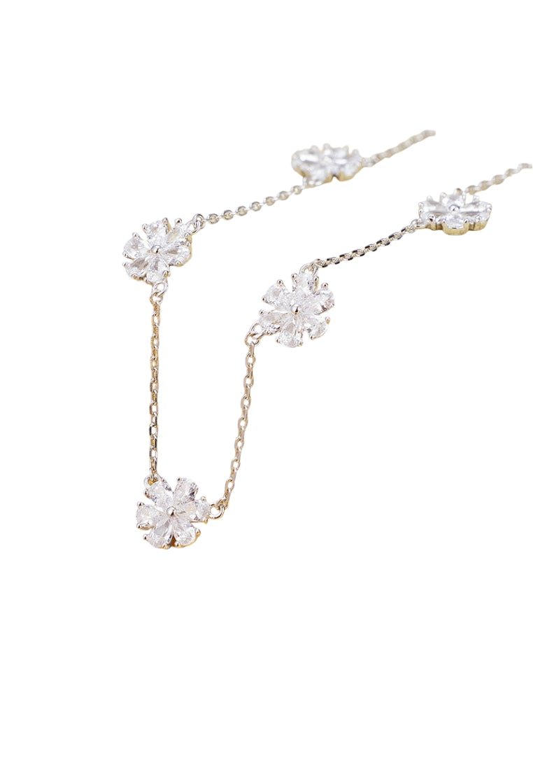 S925 Silver Cherry Blossom Necklace
