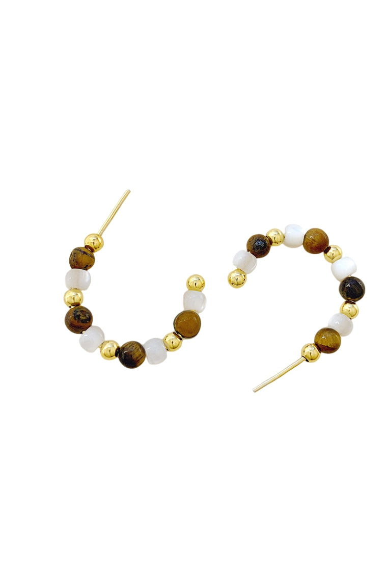 S925 silver oval earrings